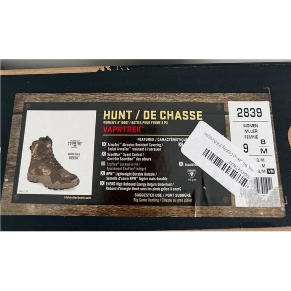 Irish Setter 2839 VaprTrek Waterproof Insulated Hunting Boots Women’s Sz 9 $199 - Picture 7 of 7